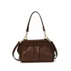2026 Nova Bolsa Nuvem Plissada Simples de Nicho Feminina para o Dia a Dia Transversal Textura de Luxo Leve Versátil Fashionável Bolsa de Ombro