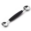 Double-head aço inoxidável cavador de frutas melancia bola cavando colher faca esculpida cortador de frutas Creative Kitchen Gadgets