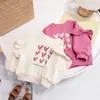 Sudadera Casual con Cuello Redondo y Estampado de Corazón para Niñas, Moda Primavera 2026, Sudadera de Primavera y Otoño de Moda para Niños