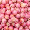 Contas Acrílicas Redondas Florais 10-8mm para Pulseiras Colares DIY Feitos à Mão Contas Soltas Materiais Acessórios de Joias