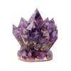Grava de Cristal Natural Pegamento Racimo de Cristal Piedra Desmagnetizadora Soporte para Joyería de Cristal Casa Oficina Casa con Maceta de Cristal Regalo de Inauguración