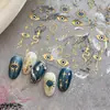 Yitu Padrão Antigo Folha de Ouro Adesivos para Unhas Olho Estrela de Quatro Pontas Brilhante Exquisito Cobra Cartoon Adesivos Decorativos Yt4717