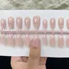 Comercio Exterior Transfronterizo Tamaño Completo 30 Piezas Sin Lima, Sin Doblar, Pegatinas de Uñas Sin Rastro, Puntas de Uñas Estilo Francés Removibles
