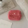 Bolsa para Monedas de Felpa Color Macarrón con Cierre de Broche Portátil Estudiante Porta Tarjetas Porta Identificación Linda Mini Bolsa de Almacenamiento