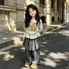 Conjunto de Outono Único e Lindo para Meninas 2026, Conjunto Doce e Descolado para Crianças, Body de Bolinhas com Saia e Calça Casual para Bebês