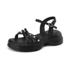 Zapatos Casuales de Cuña Nuevos 2024 Hada Sandalias Romanas de Verano Plataforma de Suela Gruesa para Mujer Zapatos de Playa Suela Suave Moda