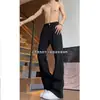 Jeans de Invierno para Hombre Acampanados Estilo Americano Negros Rectos Casuales Pantalones Acampanados
