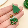 24 colgantes de resina navideños: Papá Noel, árbol de Navidad, renos, accesorios para pendientes y llaveros DIY