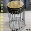 Taburete Redondo Grueso para el Hogar, Taburete de Madera Maciza, Taburete Redondo Moderno de Hierro Forjado, Taburete Reforzado de Acero Apilable, Juego de Taburetes, Banco
