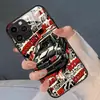 Capa de Celular Retro Estilo Comic Americano para iPhone18 Capa de Vidro de Corrida Personalizada Legal para Meninos Apple 17Pm
