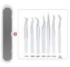 Pinzas para pestañas postizas rizador de pestañas pinza de pluma dorada de cabeza redonda pestaña larga pluma dorada pinzas de pico de águila herramienta de floración para esteticista de pestañas