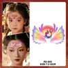 Pegatinas Faciales Brillantes de Año Nuevo Transfronterizas, Pegatinas para Cejas, Esquina del Ojo y Frente Estilo Antiguo Dunhuang, Pegatinas de Tatuaje Coloridas, Escenario de Disfraces Antiguos Hanfu