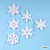 Enfeites de Floco de Neve de Cola Macia Gelo e Neve Decoração de Bolo de Natal para Assar Acessórios com Tema Nevando Festa de Aniversário Plug-in