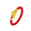 Anillo de Oro Puro 999 para Mujer, Estilo Nuevo, Anillo Trenzado de Cuerda Tejida Hecho a Mano, 24K, Venta al por Mayor para Regalos