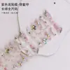 Nuevas Tiras de Uñas Pre-hechas Más Vendidas de 30 Piezas, Parches de Uñas Coloridos Electroplateados, Arte de Uñas Degradado, Uñas Portátiles Color Ojo de Gato Hielo-Transparente