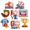 Patches Bordados da Série de Baseball para Roupas Esportivas, Sapatos e Chapéus, Emblemas Termocolantes, Bordado Computadorizado, Adesivo Hot Melt
