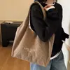 Bolsa Tote Versátil Casual Simples Estilo Japonês Nova para Estudantes Universitárias Bolsa de Ombro Estilo Preguiçoso Retrô