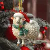 Destaque Novo Produto Animal Plano Mundo Acrílico Árvore de Natal Decoração Pingente Festa de Natal Pingente