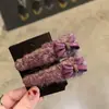 Pinza para el pelo de mariposa de lana morada con lazo estilo coreano Pinza BB Pinza para flequillo Pasador de pelo Pinza lateral elegante y versátil Pasador de pelo