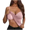 Comercio Exterior Transfronterizo Europeo y Americano Amazon Moda Camisola de Color Sólido para Mujer con Copas para Usar por Encima y como Ropa Interior