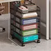 Organizador de arquivos sob a mesa, estante de chão multi-nível com rodas, armário de arquivo móvel para documentos e arquivos