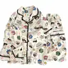 Nuevo Pijama Lindo de Moda Estilo Coreano Shin-Chan Tallas Grandes para Mujer, Estilo Primavera y Verano, Se Puede Usar Afuera, Conjunto de Tres Piezas de Ropa para el Hogar de Corte Holgado