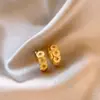 Pendientes Redondos Huecos Dorados Estilo Nuevo 2026 para Mujer, Simples, Ligeros, Lujosos, de Gama Alta, Elegantes, Pendientes Pequeños y Exquisitos