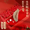 Venta al por mayor del fabricante Peine de cuerno natural real Caja de regalo Peine auténtico oficial al por mayor Regalo para damas Boda Día de la mujer