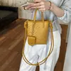 Bolso de Mano Tejido Transfronterizo Bolso Cubo para Mujer 2026 Nuevo Estilo Bolso Cruzado Versátil Exquisito Bolso de Hombro de Moda Bolso para Teléfono