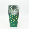 Copos de papel descartáveis coloridos de 250ml, copos de papel para artesanato de jardim de infância, copos de papel espessado, materiais de arte DIY, feitos à mão