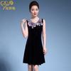 Vestido Básico Feminino de Verão 2022 Qualidade Palácio Estilo Nacional Retrô Étnico Gola Redonda Grande Rodado Vic