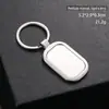Chaveiro de metal personalidade criativa transferência de calor sublimação folheado em branco laser publicidade chaveiro