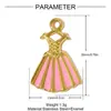 Vestido Arcoíris Cereza Transfronterizo Colgante de Acero Inoxidable DIY Collar Pulsera Mariposa para Mujer Accesorios de Joyería de Acero de Titanio