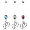 Venta Caliente Europea y Americana Uña para Ombligo Acrílica Barra Suave Anillo para Ombligo Accesorios para Uñas de Ombligo para Mujeres Embarazadas Joyería de Perforación Corporal de Silicona
