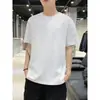 Camiseta Masculina com Mangas Três Quartos, Marca Tendência de Verão, Versátil, Caimento Solto, Camiseta Redonda para Casal, Top, Camiseta Básica, Manga Curta Feminina