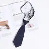 Corbata Pequeña Lisa de Color Sólido Casera Estilo Japonés Ultra Corta para Mujer Persona Perezosa Sin Nudo Linda Estilo Universitario Marrón Retro Jardín de Infancia