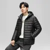 Chaqueta de algodón acanalado talla europea transfronteriza 2026, abrigo ligero de algodón plumón color liso para hombre, chaqueta corta de algodón para exteriores de otoño e invierno