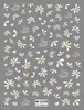 Nuevas pegatinas para uñas con relieve 5D, color de dibujos animados tridimensional, linda flor pequeña, margarita de cinco pétalos con pegatinas adhesivas para uñas