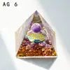Adornos de Pirámide de Grava de Cristal Natural, Manualidades de Pegamento de Resina, Accesorios para el Hogar, Decoraciones Creativas para Escritorio de Oficina