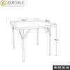 F86 mesa de comedor plegable simple para el hogar, al aire libre, de negocios, conveniente, mesa de plástico soplado, combinación de mesa y silla, ventas directas de fábrica