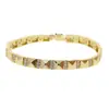 Europeu e Americano Comércio Exterior Novo Geométrico Quadrado Redondo Zircônia Dourado Pulseira Personalizada Versátil Moda Tendência Pulseira Feminina