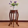 Estante para flores de madera maciza Estilo chino nuevo Sala de estar Plantas en maceta Eneldo verde Estilo europeo Uso doméstico Imitación antigua Estante individual de madera para flores de interior