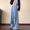 Jeans vintage de pierna recta para hombre, estilo primavera y otoño, pantalones casuales de marca de moda americana de la calle, pantalones anchos sueltos de moda para hombre