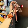 Miu Anillo de Llavero de Pan con Agua Alcalina Resina Pan Colgante de Llavero de Bolsa de Chocolate Regalo de Graduación