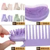 Set de Peines de Paja de Trigo Peine Suave para Peinar el Cabello Peine Espeso y Esponjoso de Dientes Anchos Cabezal de Limpieza Profunda Cepillo para Champú