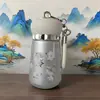 Nova Caneca Térmica Mini com Revestimento de Titânio High-End Leve Luxo Presente Copo de Água Compacto Pequena Capacidade Presente de Escritório Copo de Água