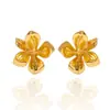 Nuevos pendientes geométricos florales transfronterizos europeos y americanos con textura de moda tridimensional, pendientes de alta gama estilo ins para el día a día