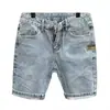 Shorts de Mezclilla Lavada Vintage Estilo Urbano para Hombres y Mujeres, Pantalones de Cinco Puntos Rectos por Encima de la Rodilla, Corte Holgado, Tendencia de Verano