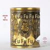 Fábrica atacado latão em relevo Baifu caneta titular presente decorações de cobre caneta titular Escritório