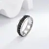 Novo Anel Corrente Giratório de Aço Titânio para Homens, Joia Simples de Transferência, Anel Personalizado Dominador de Corrente de Garrafa de Cerveja